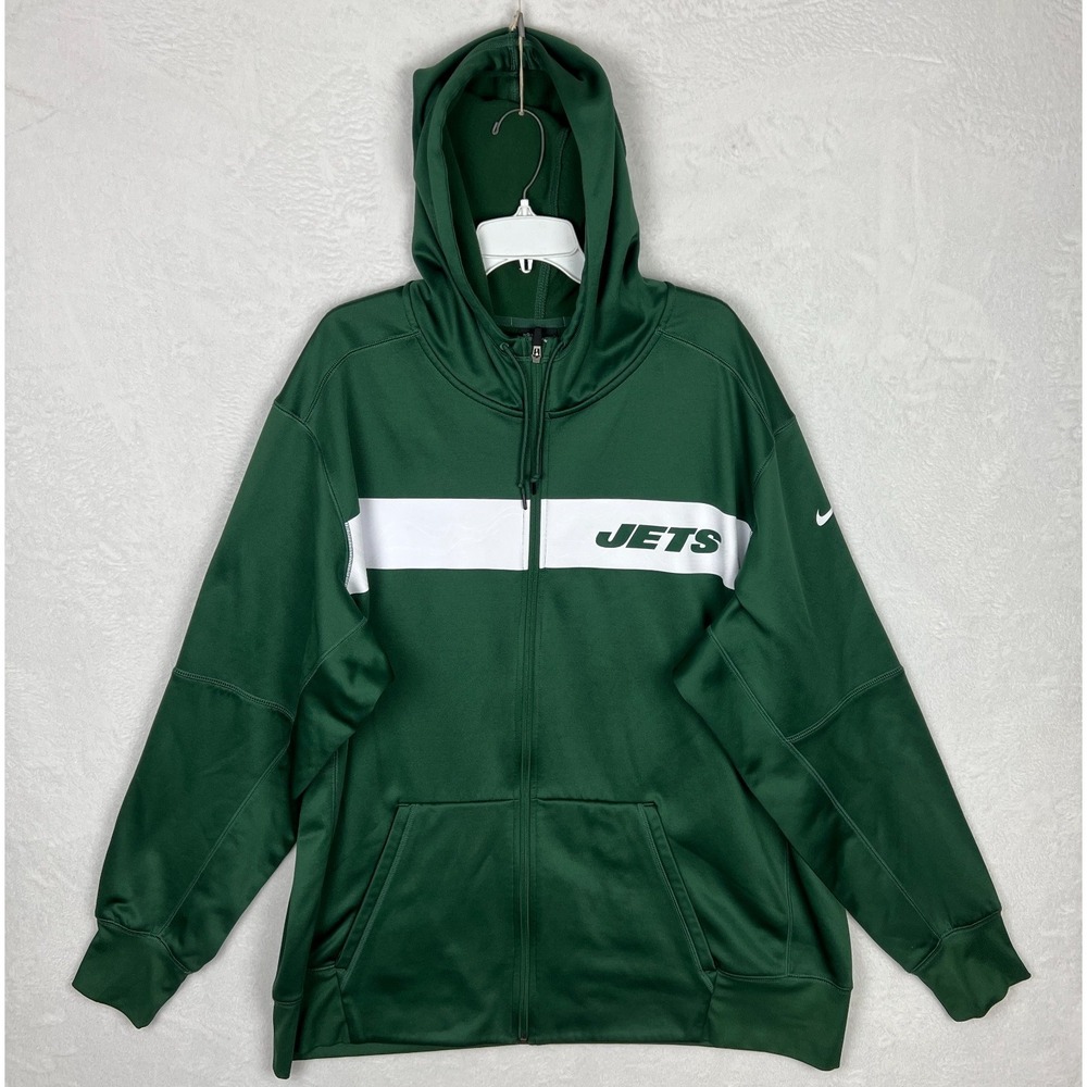 Nike New York Jets Hoodie Mens‎ 3XL Full Zip Sweatshirt Green Big Tall